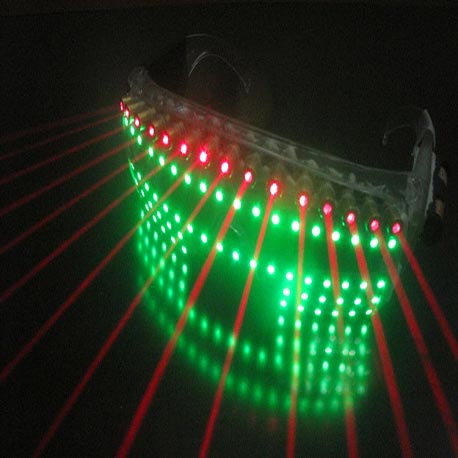 HTPOW Lunettes Laser LED Rouge pour le Club DJ Décoration Laser