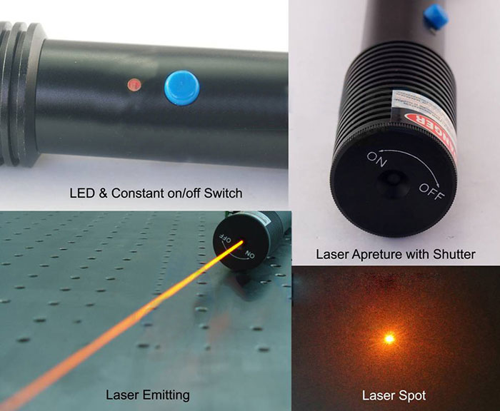 détail du pointeur laser