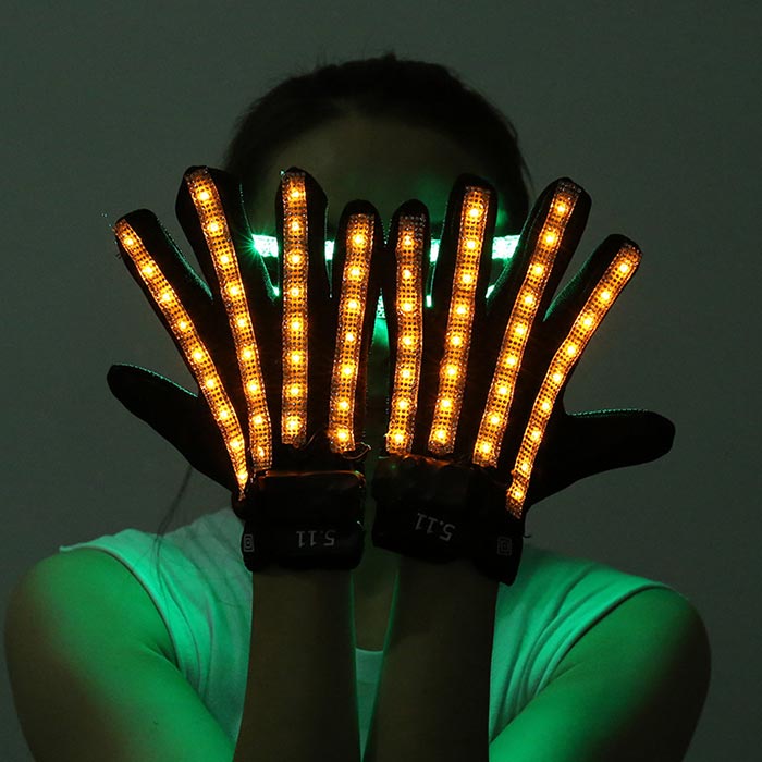 Leisall Gants LED Rechargeables - Gants avec lumières sur Le Bout