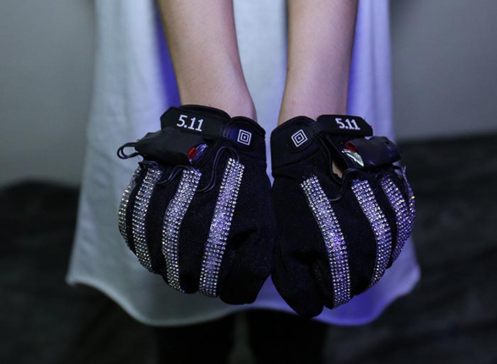 Gants demi-doigts sans lumière