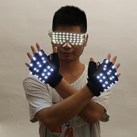 led gants blancs