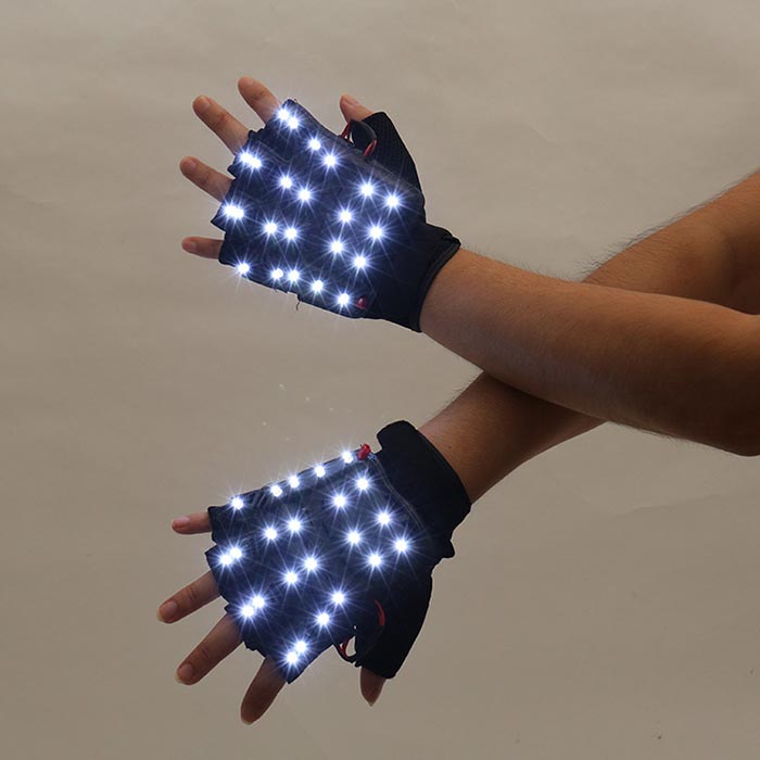 Knowing Gants LED, 2 Pièces LED Gants Clignotants Multicolores, Clignotant  Squelette Gants Colorés Gant LED Lumineux, pour Les Adultes Halloween Noël