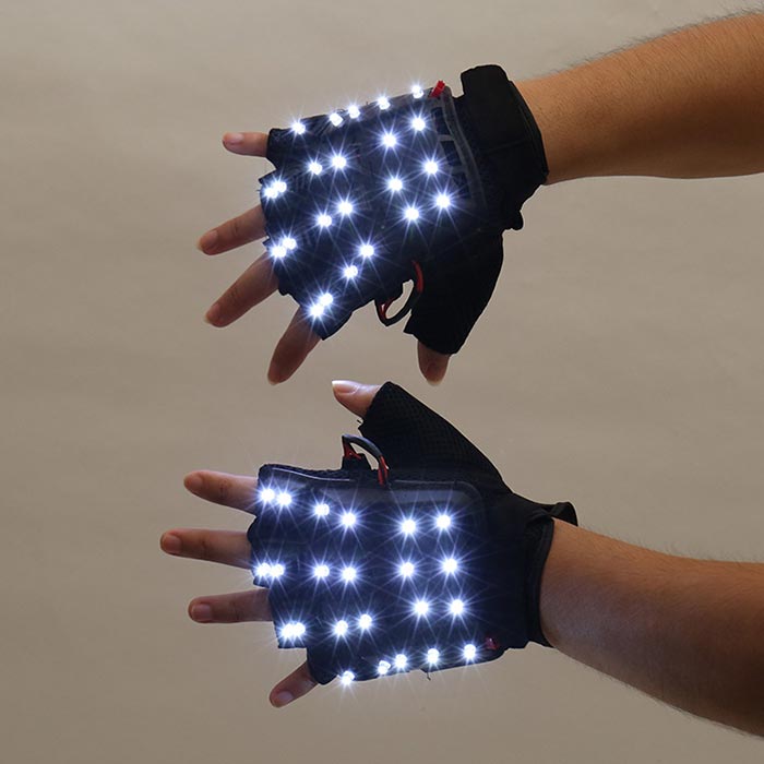 Gants LED lumière pas allumé