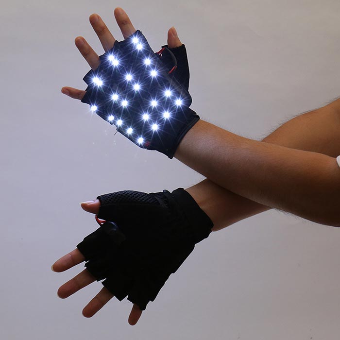 Gants LED lumière