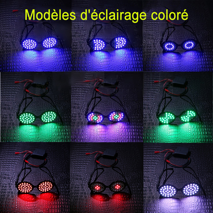 LED lunettes multi-couleurs