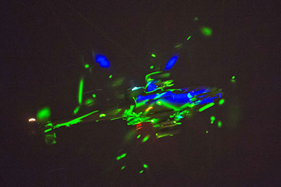 avion d'illumination de pointeur laser vert